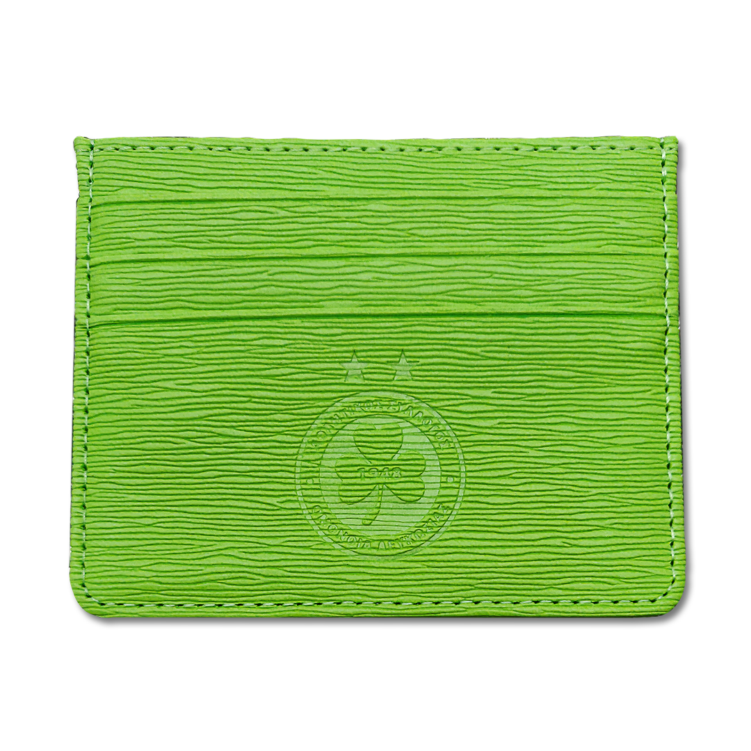 Leather Card Holder Green Omonoia Official Shop