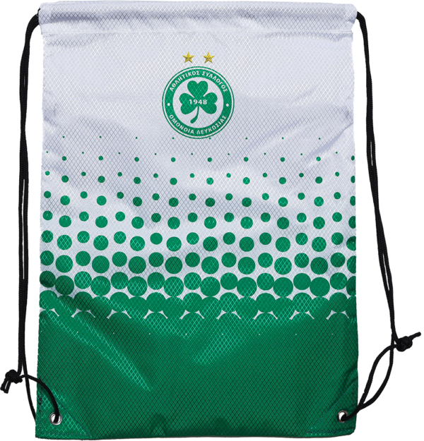 Zipper Drawstring Bag GRN/WHT