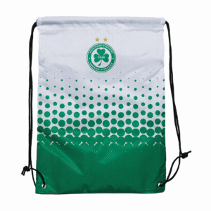 Zipper Drawstring Bag GRN/WHT