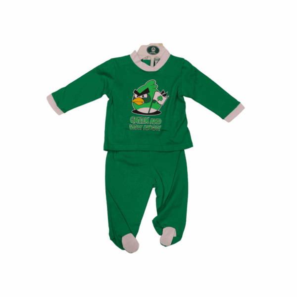 Baby 2pcs Outfit "Angry Bird" GRN - Cotton