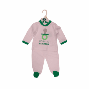 Baby 2pcs Outfit Pacifier WHT - Cotton
