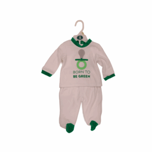 Baby 2pcs Outfit Pacifier WHT - Velvet