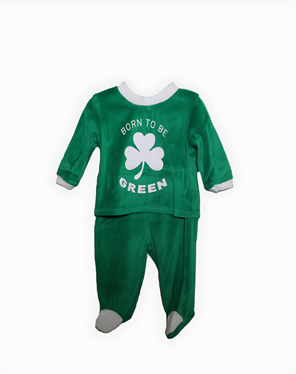 Βρεφικό φορμάκι "Born to be Green" Πράσινο - Βελούδο