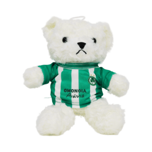 TEDDY Αρκουδάκι Άσπρο ΟΜΟΝΟΙΑ ΑΙΩΝΙΑ ριγέ 35cm