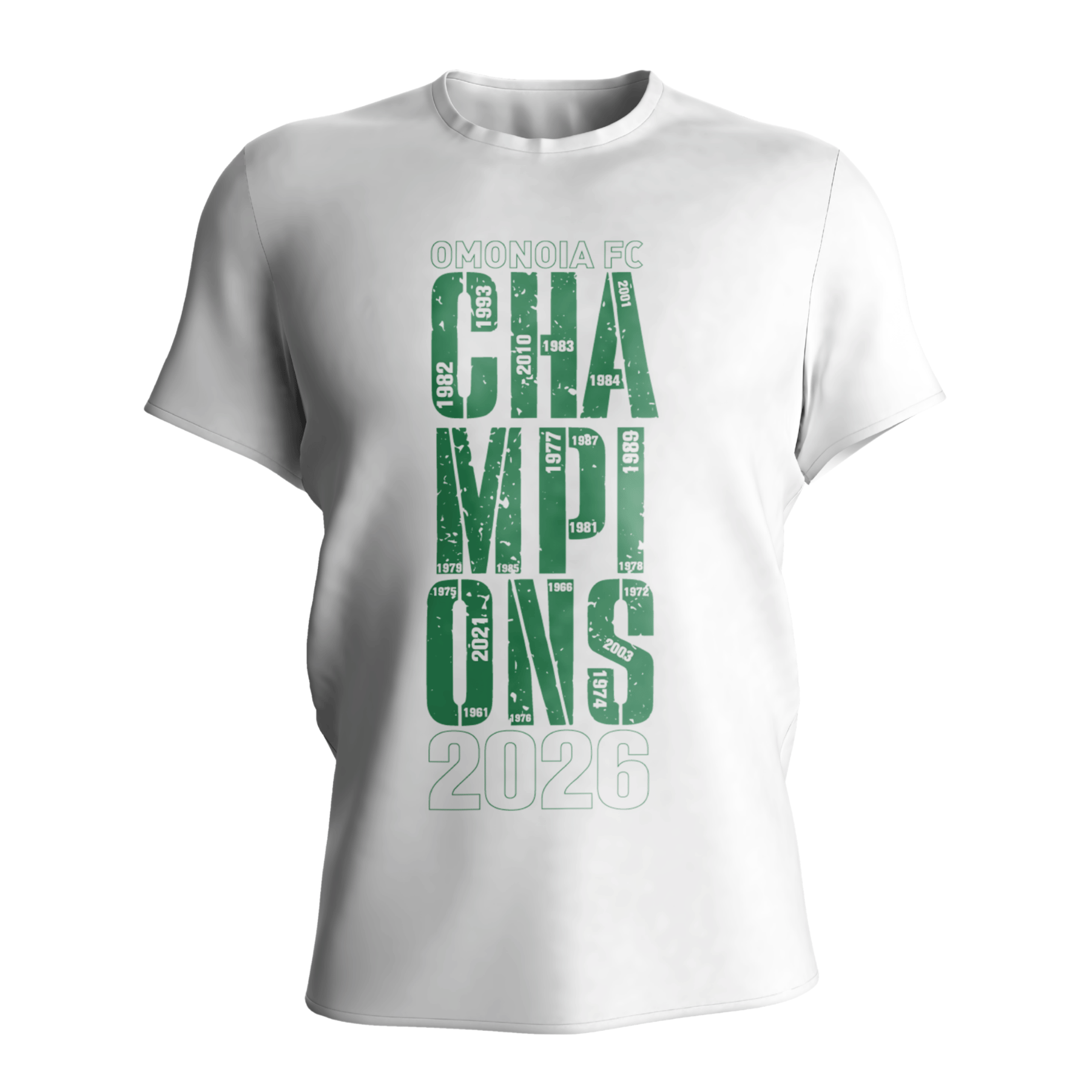 T-Shirt Πρωταθλητών ΟΜΟΝΟΙΑ 2025/26 DES2 Άσπρη